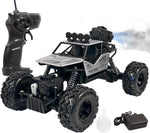 Remote control monster truck with detailed design and accessories on a white background