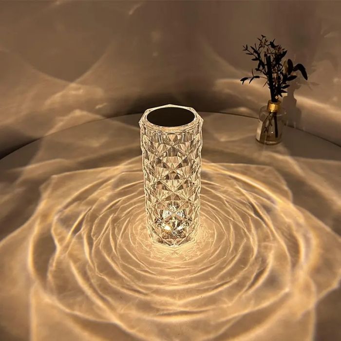 Crystal RGB Touch Table Lamp with Remote Control